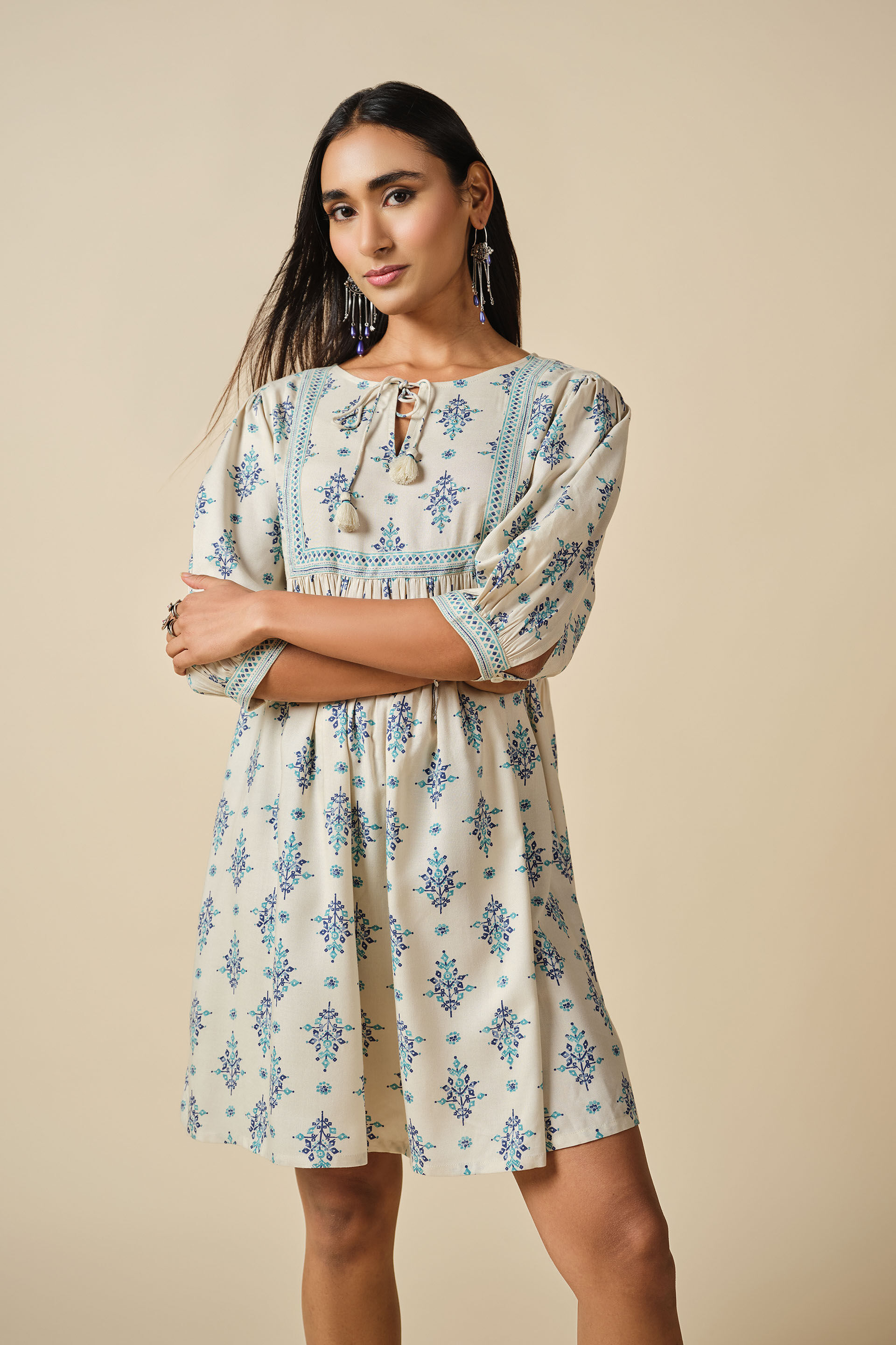 Summer Sukoon Dress, Off White, image 3